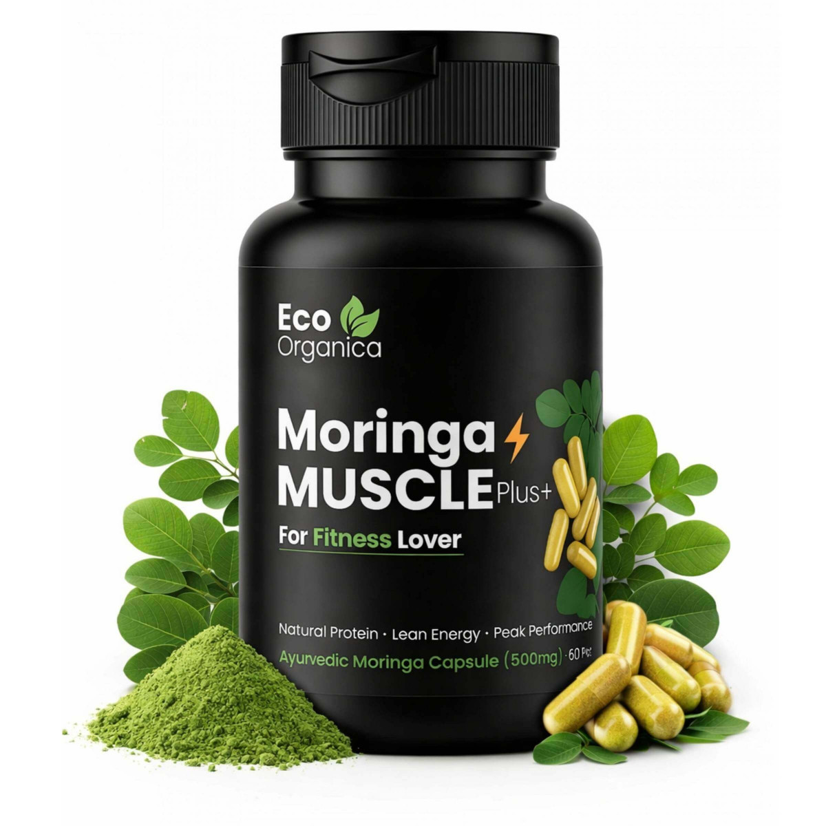 Moringa MUSCLE Plus+ Capsules - Pure Strength • Lean Energy • Daily Performance Fuel